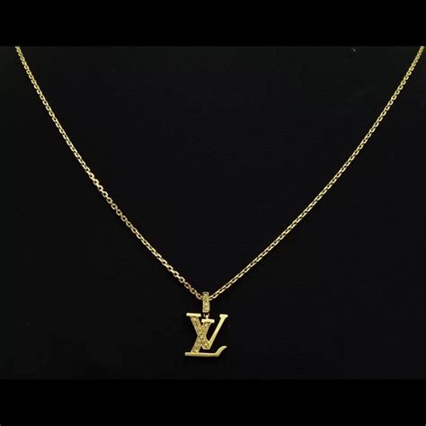 louis vuitton v necklace replica|louis vuitton initial necklace.